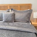 Couvre lit 4 pieces - elegance gris