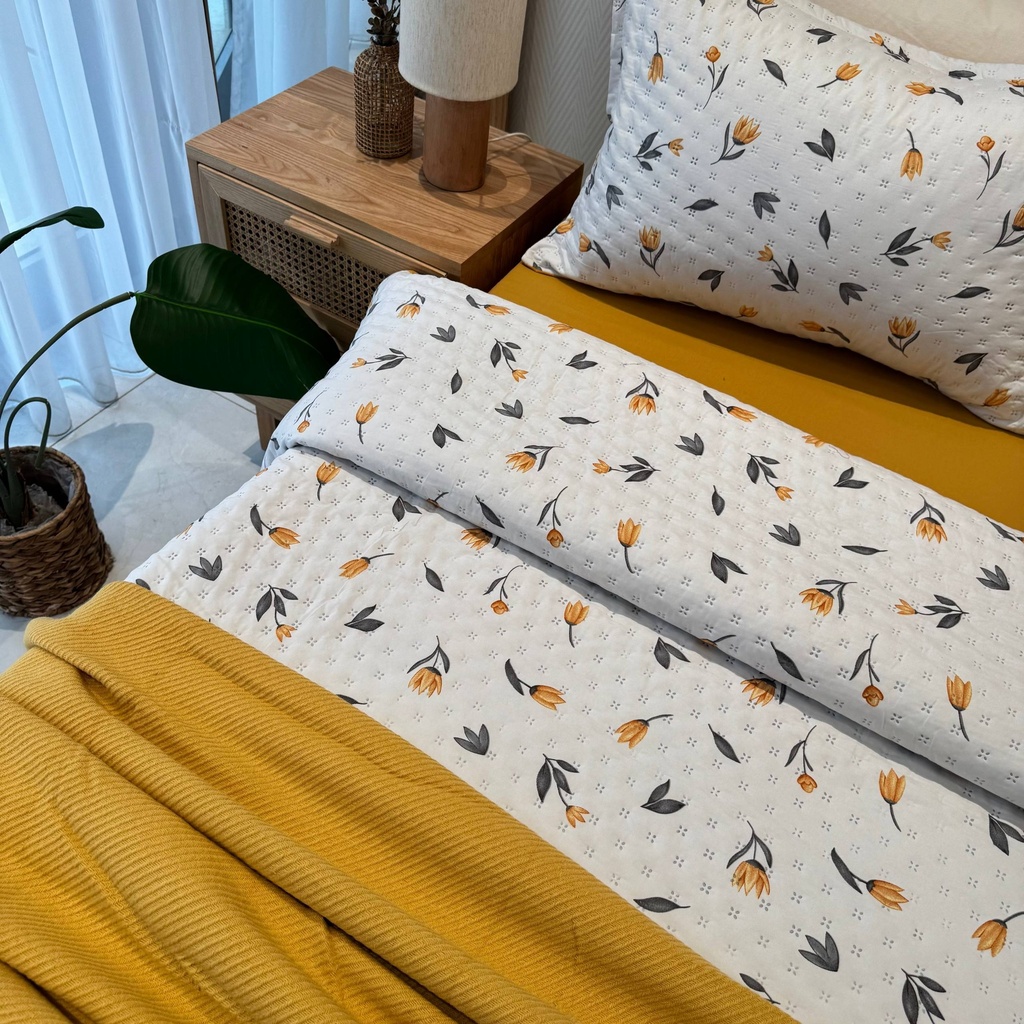 Couvre lit 3 Pieces Sunny Jaune