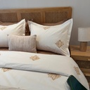 Housse de couette 3 Pieces brode doree