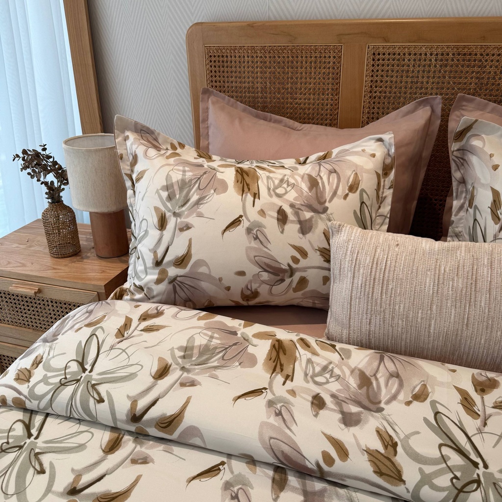 Parure de drap 6 pieces Jardin beige
