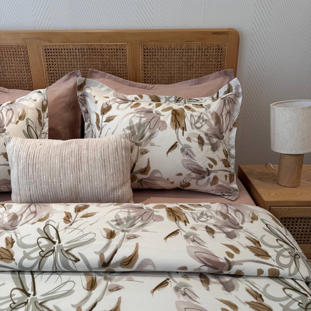 Parure de drap 6 pieces Jardin beige