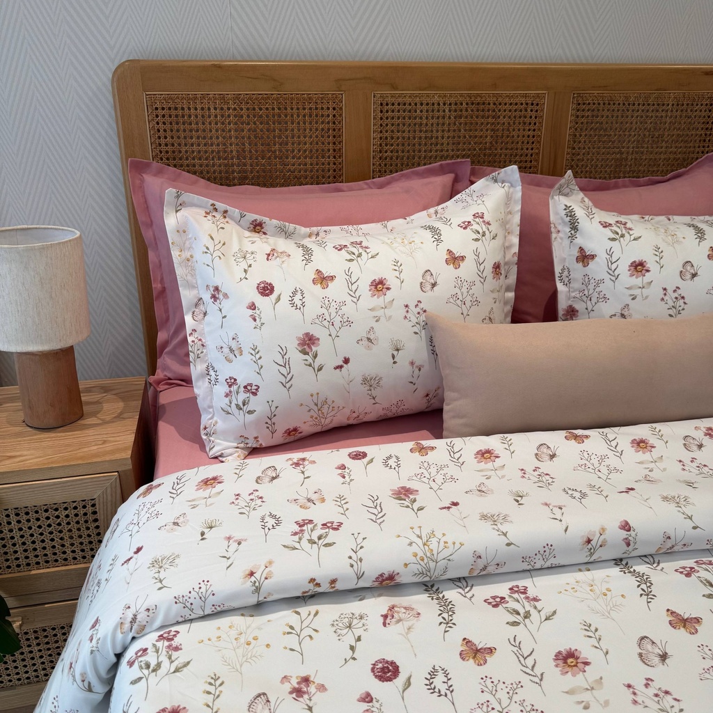 Parure de drap 6 Jardin de Fleur Rose 