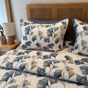 Couvre lit 3 pieces Jardin Bleu