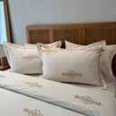 Housse de couette Brodée EMAS HOME Berbère Doré 3 pieces