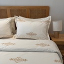 Housse de couette Brodée EMAS HOME Berbère Doré 3 pieces