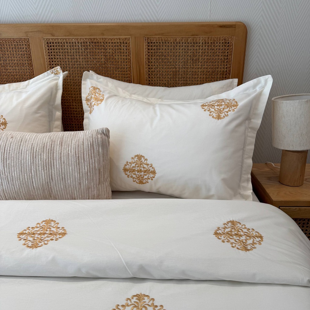 Housse de couette EMAS  HOME Brodé 100% coton Arabesque Royale 3 pieces
