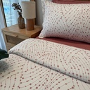Parure de drap 6 pieces Points Rose 