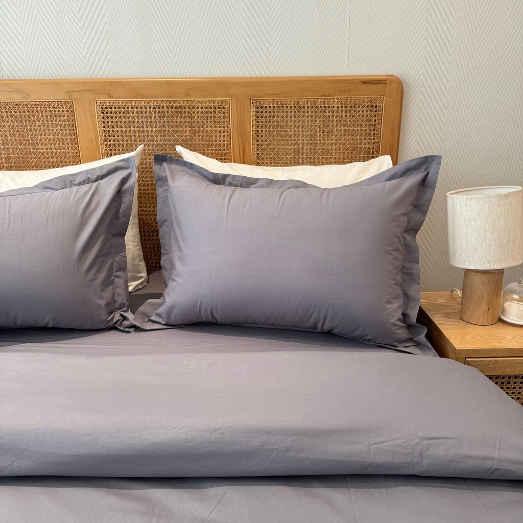 Housse de couette gris taupe 4 pieces