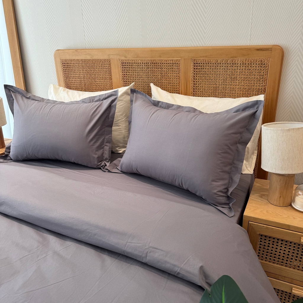 Housse de couette gris taupe 4 pieces