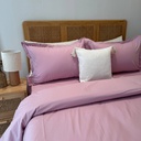 Housse de couette Unis Rose 100% Coton