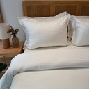 Housse de couette Satin Blanc 