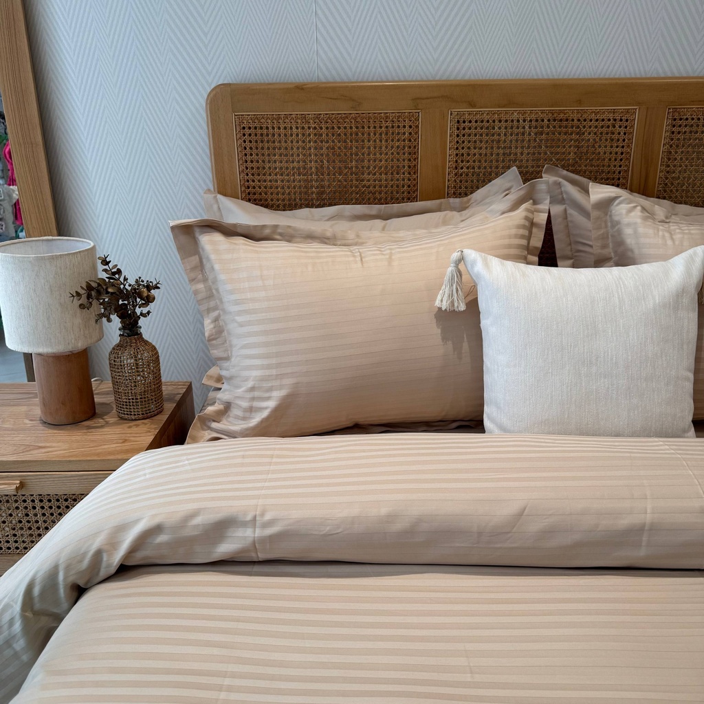 Housse de couette Satin beige 