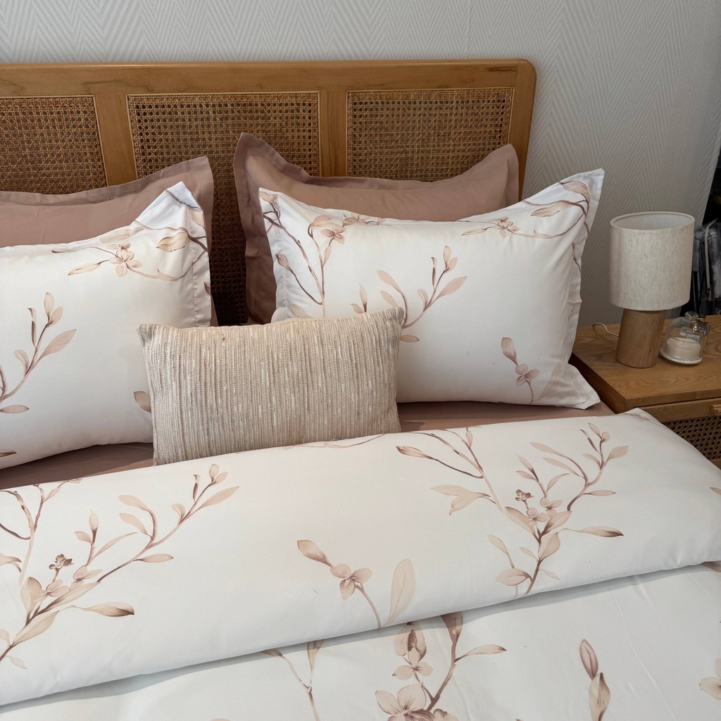 Parure de Draps 6 Pièces – Feuillage nude