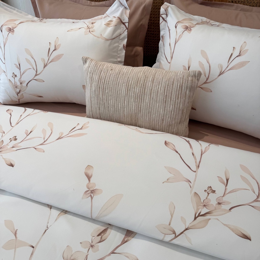 Parure de Draps 6 Pièces – Feuillage nude