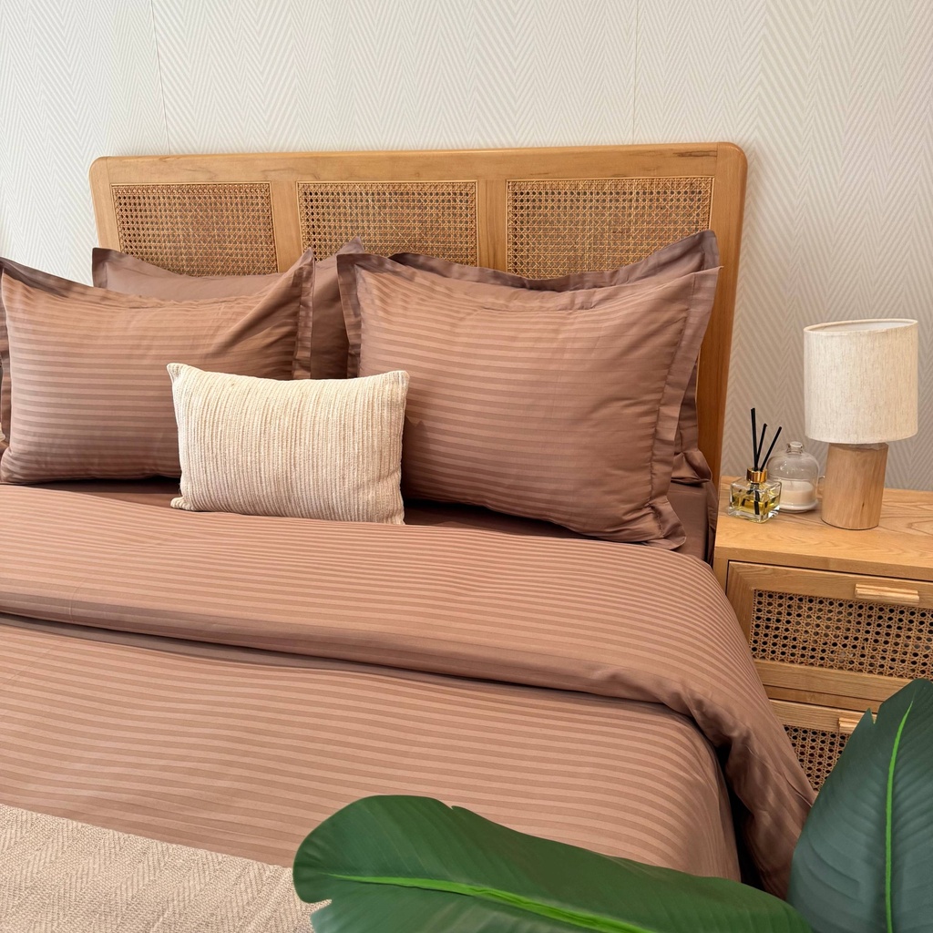 Parure de drap Satin Marron