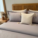 Housse de couette 4 pieces gris perle 