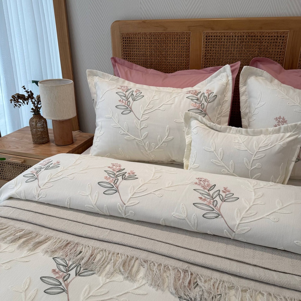 Housse de couette 4 Pieces Pique Royal Rose