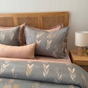 Housse de couette 6 pieces Gris Rose 