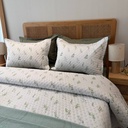 Couvre lit 3 pieces jardin sage