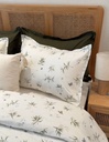 Couvre lit 3 pieces jardin sauvage sauge