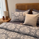 Housse de couette 6 pieces elegance bleu