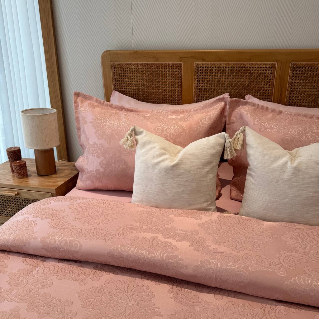 Couvre lit 6 pieces Zumrut Rose