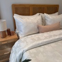 Couvre lit 6 pcs yaprak blanc rose