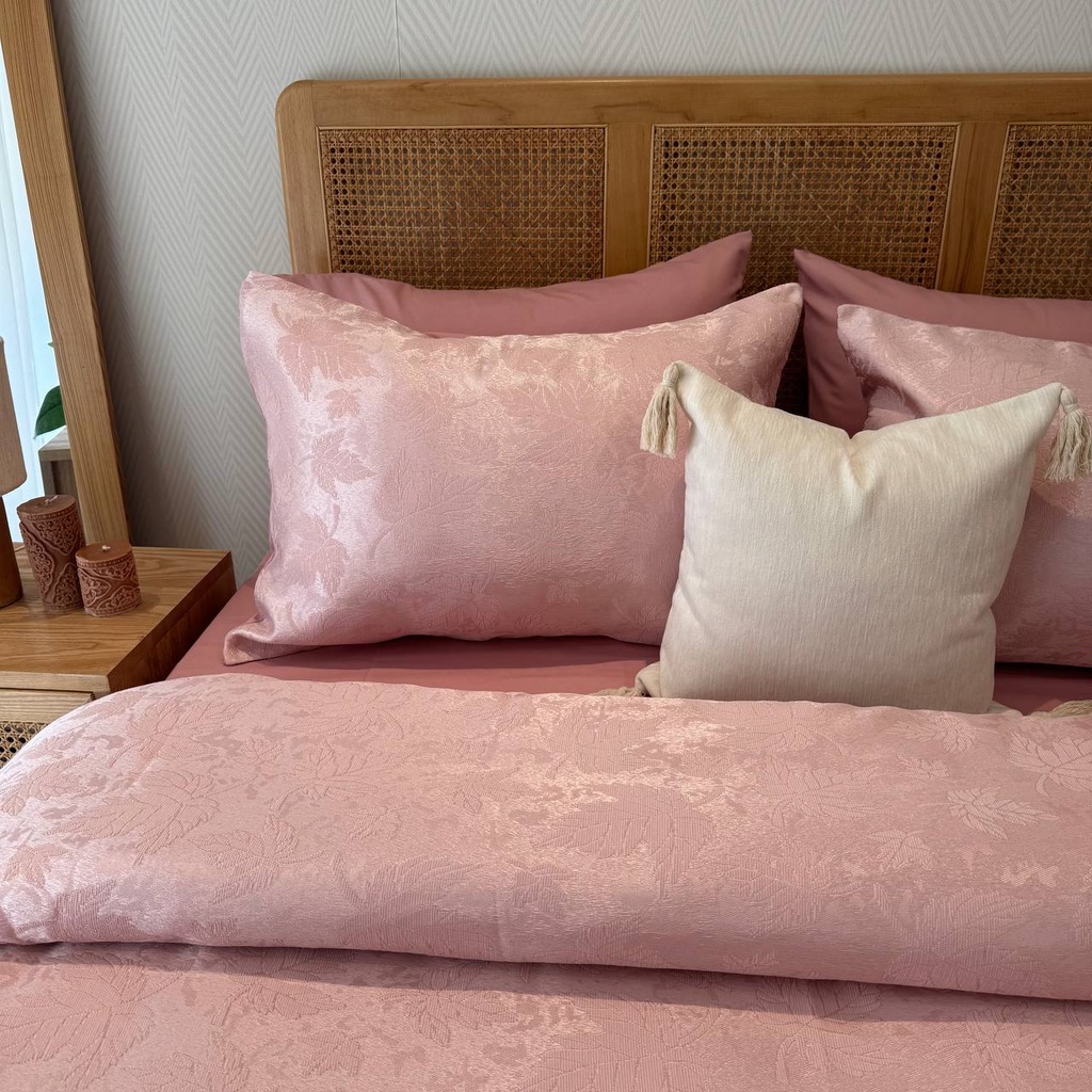 Couvre lit 6 pcs yaprak rose 