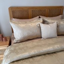 Couvre lit 6 pcs yaprak beige2