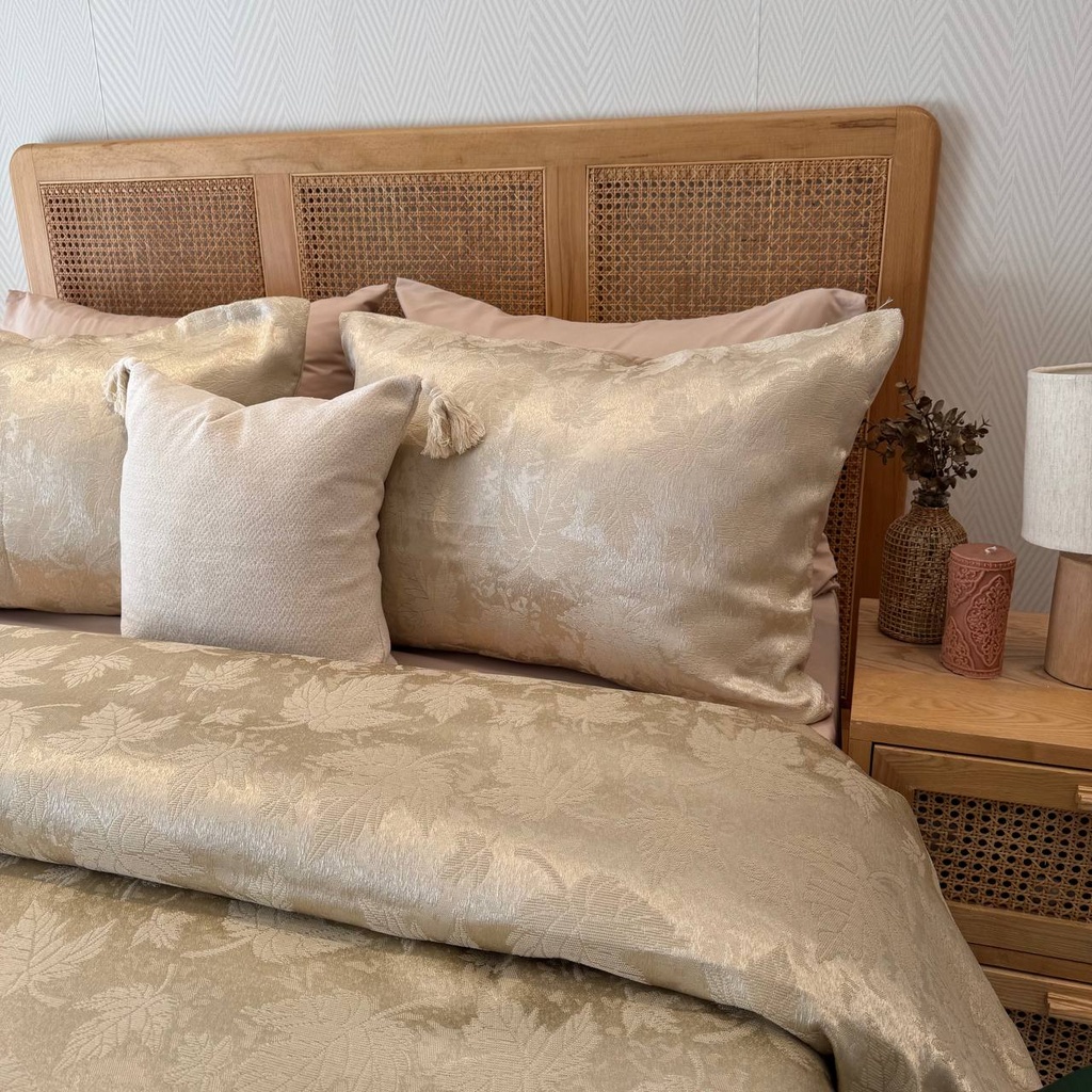Couvre lit 6 pcs yaprak beige2