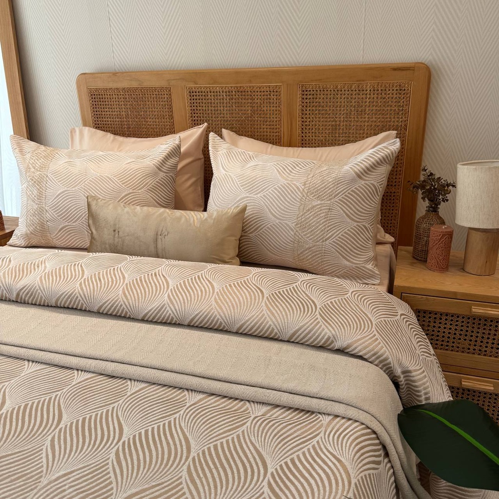 Couvre lit irume 6 pieces beige