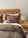 Couverture 3 pieces bouquet marron