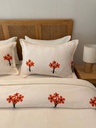 Couverture 3 pieces bouquet blanc