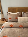 Couverture 3 pieces bouquet beige