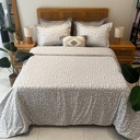 Parure Housse de Couette 6 Pièces – Feuillage Gris