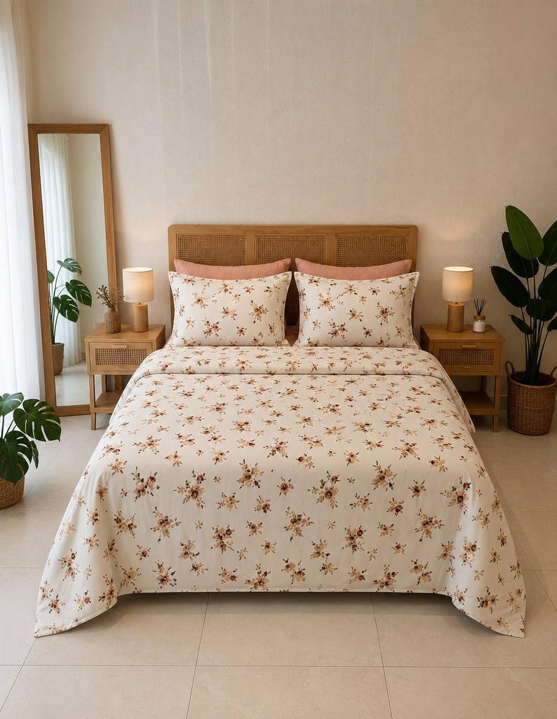 Parure de Draps 6 Pièces – Roses Vintage