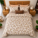 Housse de Couette 6 Pièces 100% Conton Feuilles d’Automne