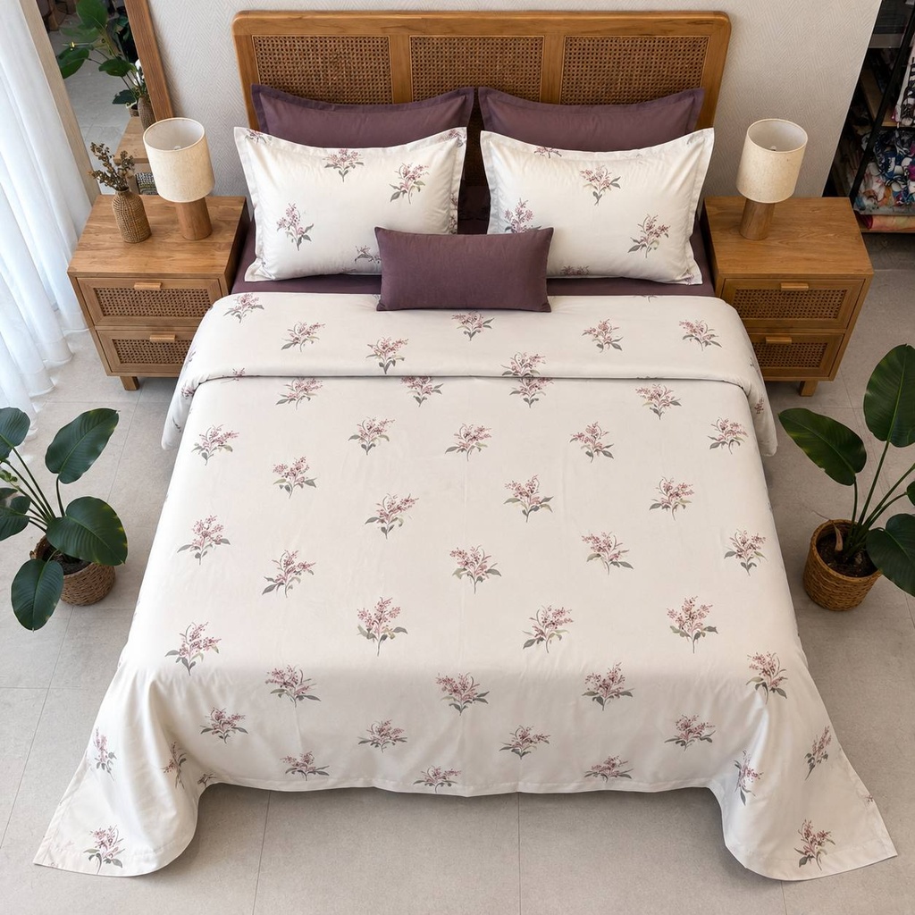 Parure de Drap 6 Pieces - Lilas