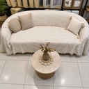 Plaid Tunisien Damasse Beige Claire Double Face