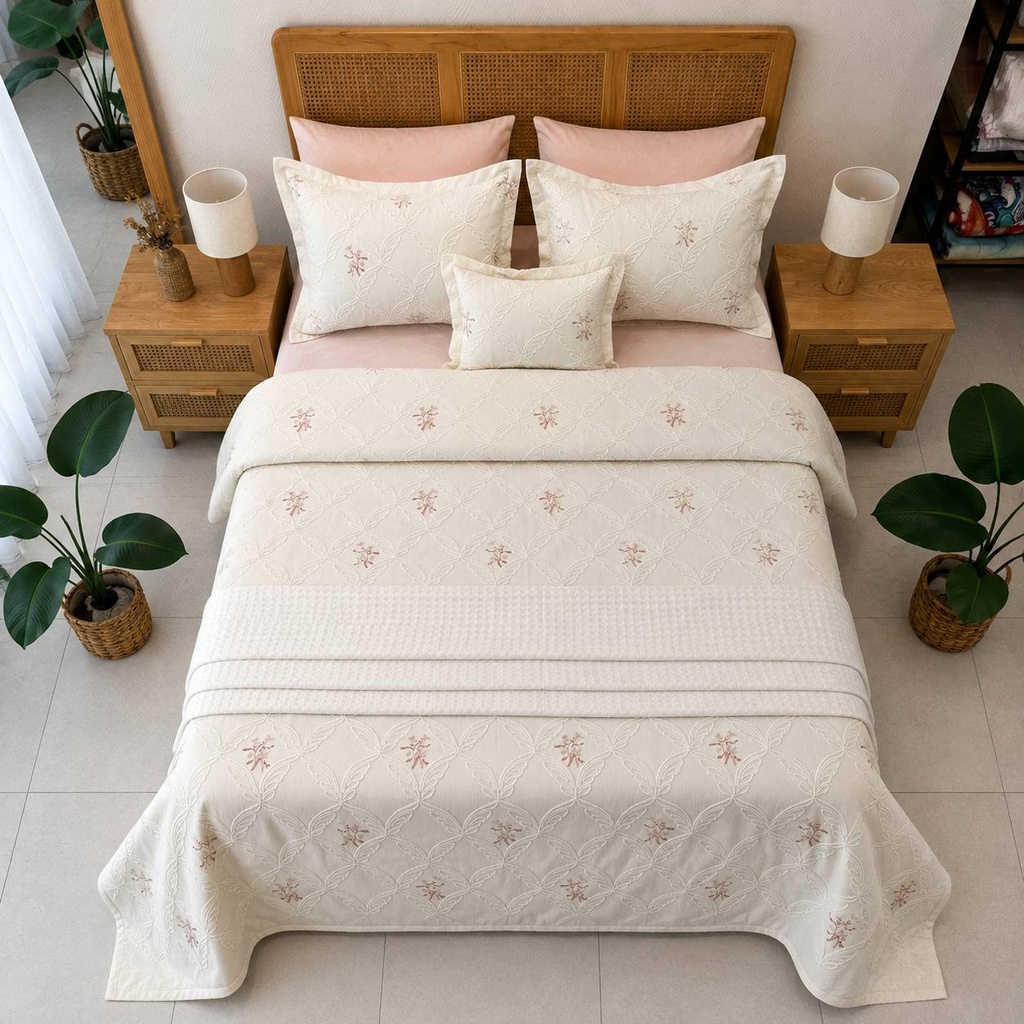 Couvre Lit Teillis Floral 4 Pieces