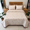 Couvre lit 3 pieces Cerise 