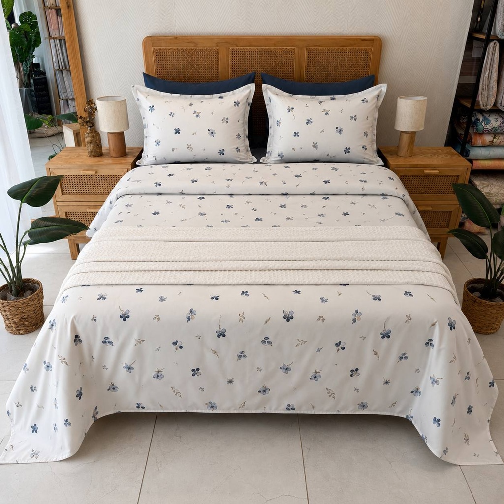 Parure de drap 6 pieces Azur