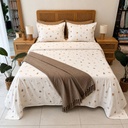 Parure de drap 6 pieces Noisette