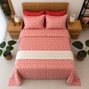 Parure de drap 6 pieces coeur rouge