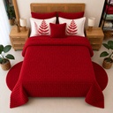 Couverture 8 pieces Rouge