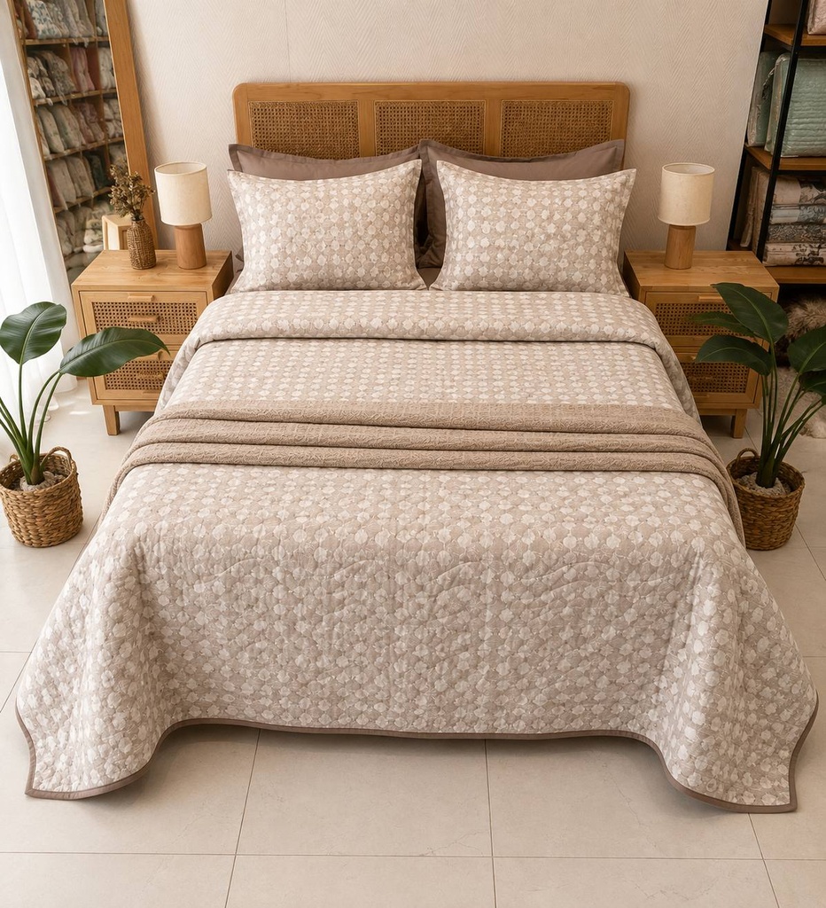 Couvre lit 3 pieces Sable