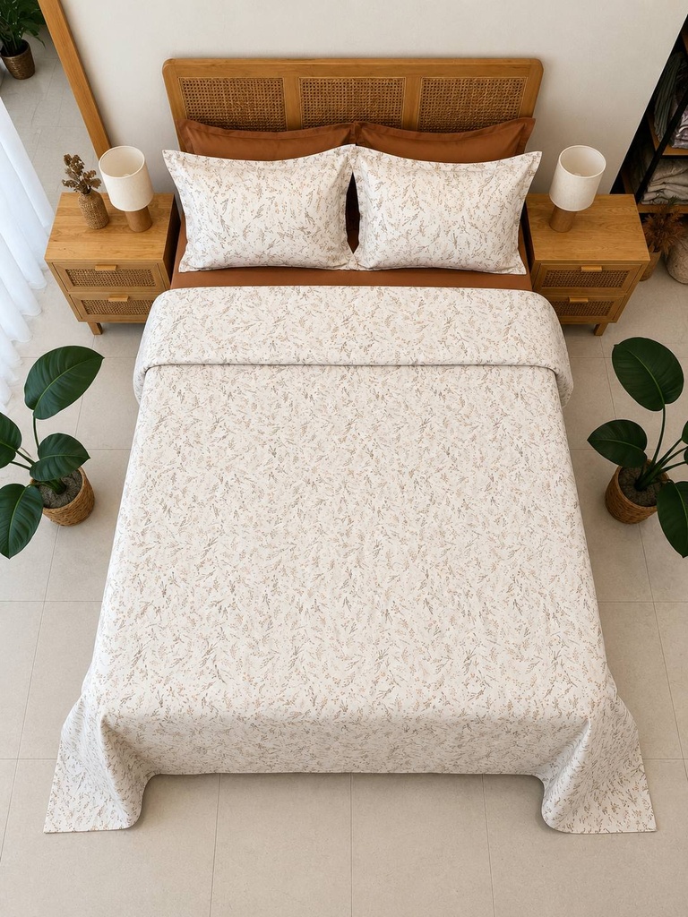 Parure de Draps 6 Pièces – Sable Fleuri