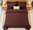 Housse de couette Satin Marron 