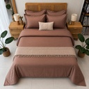 Parure de drap Satin Marron