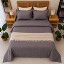 Housse de couette 4 pieces gris anthtacite